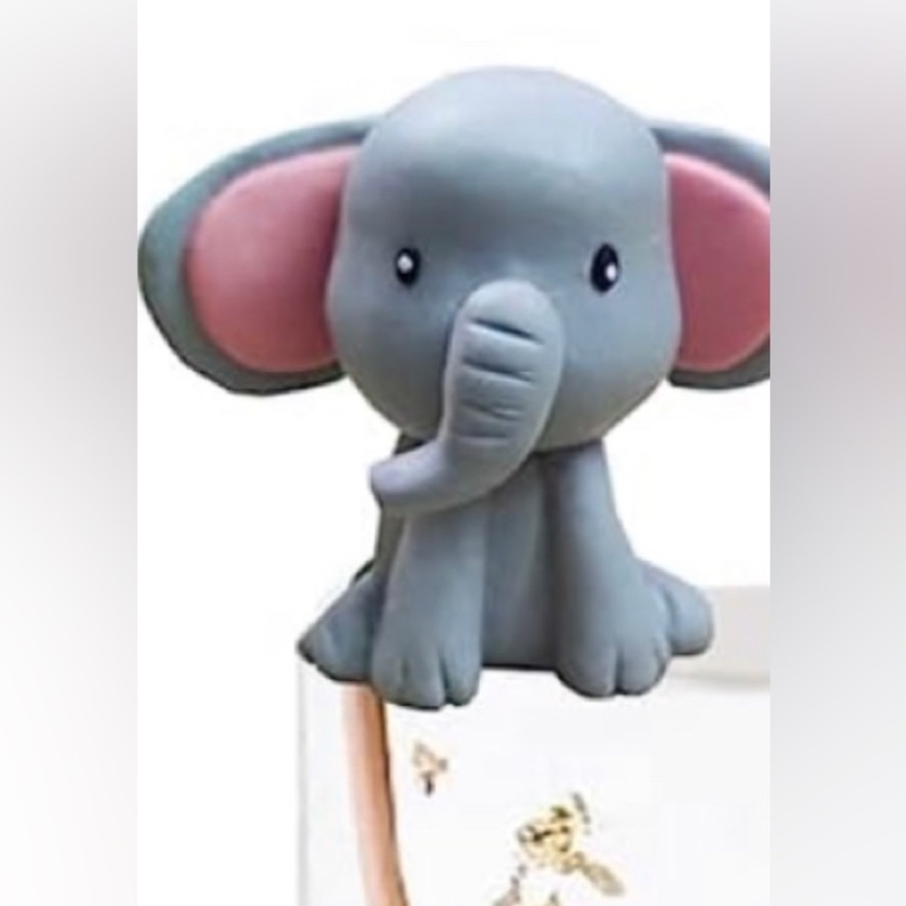 Six Safari Animal Cake Toppers 9 pcs including 3 trees and 6 animals - Picture 7 of 9